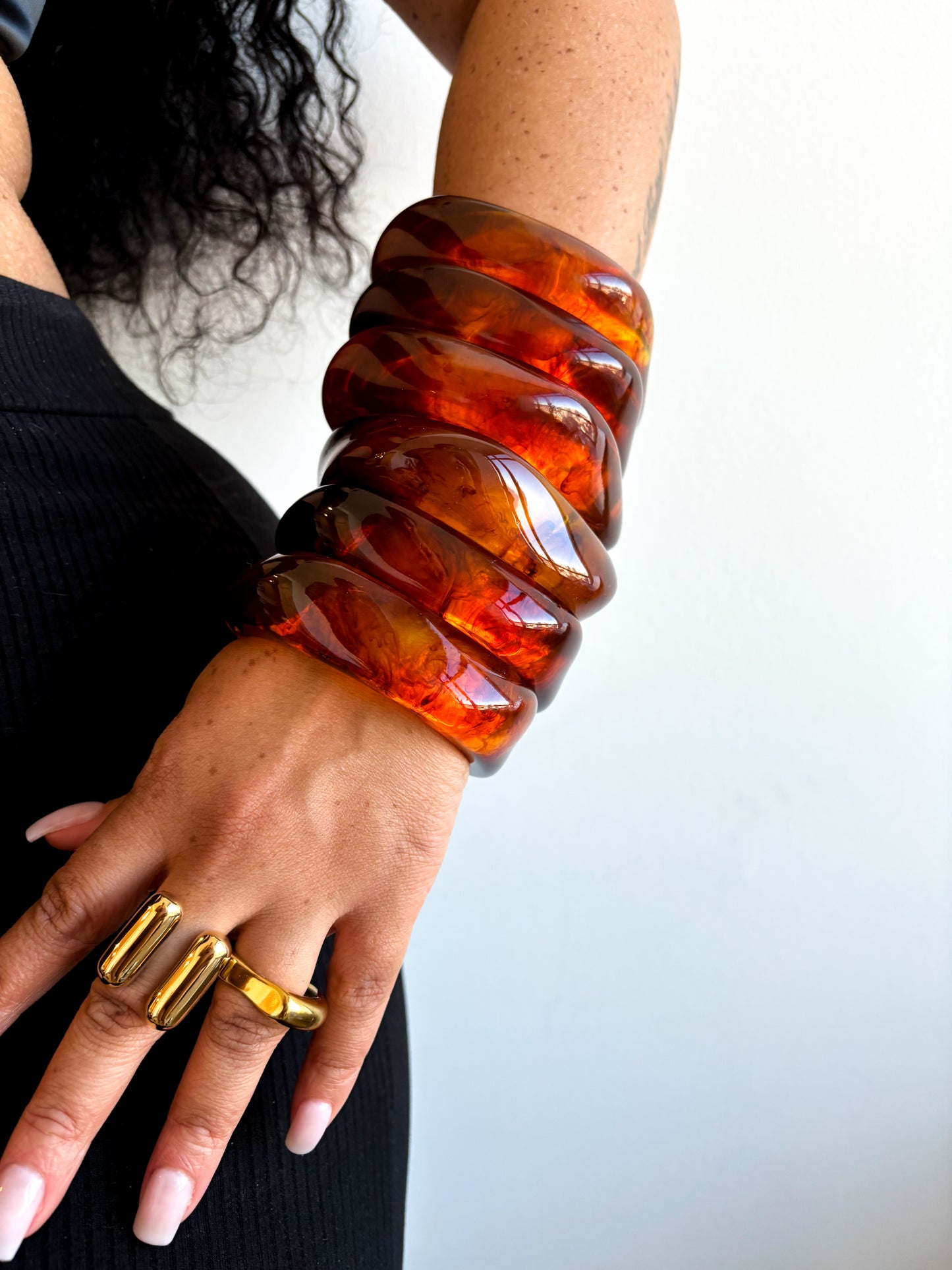 Brown acrylic bangle