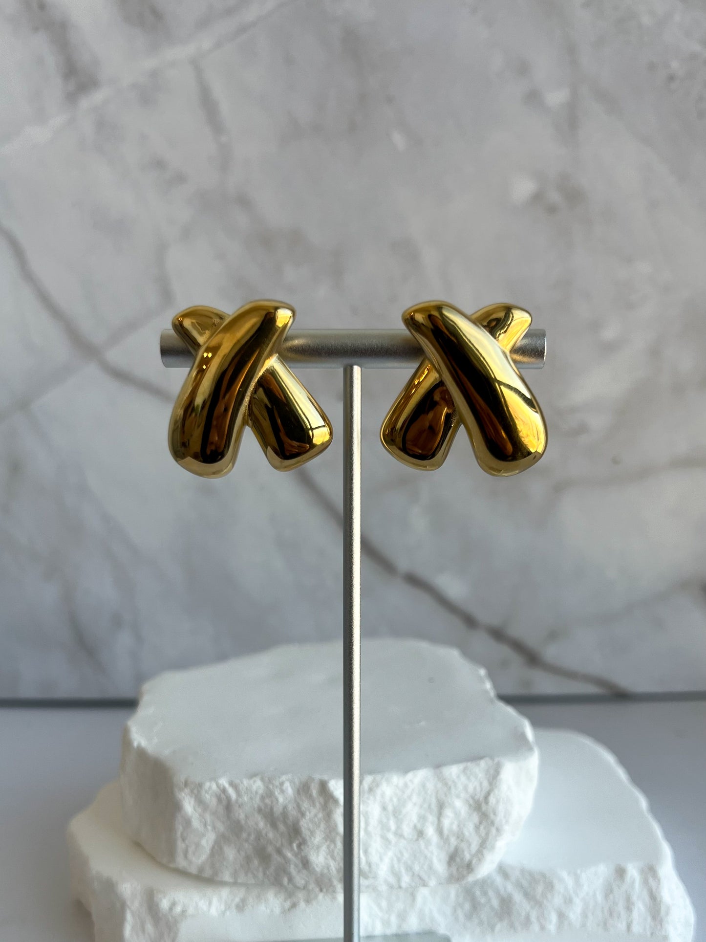 Gold xoxo earrings