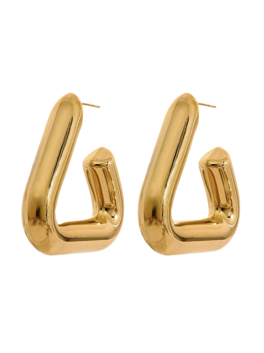 Curve drop earrings