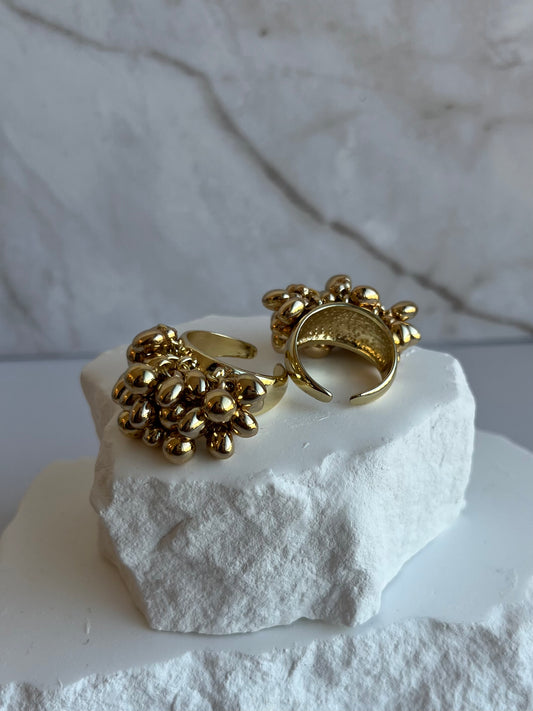 Gold beaded ring