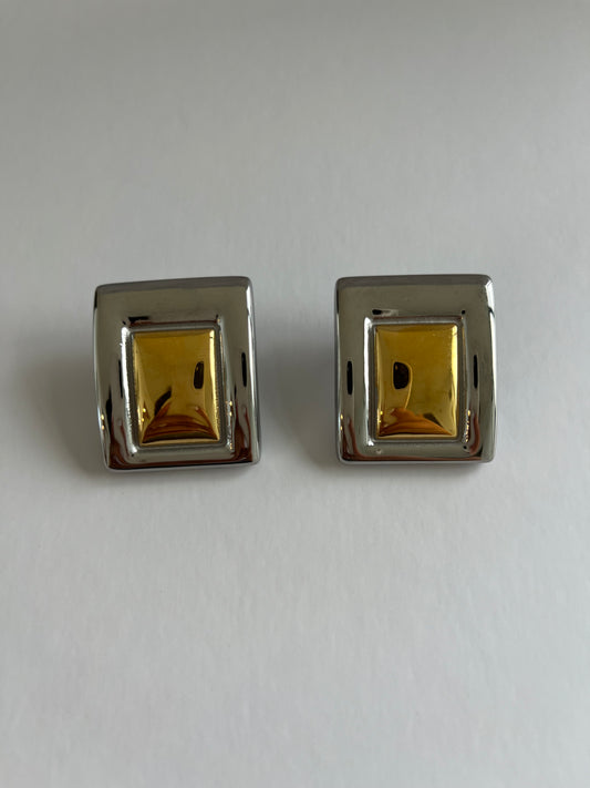 Two tone earrings