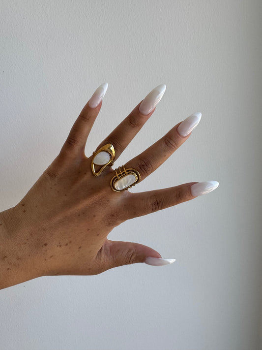 Gold shell rings