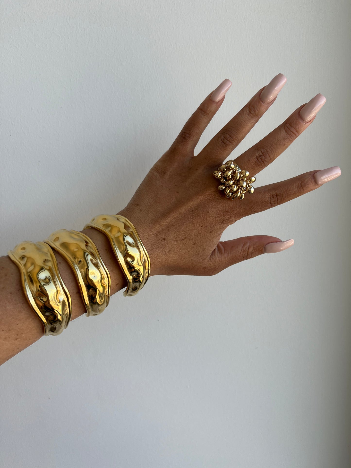 Melted gold cuff