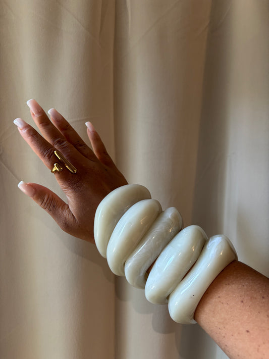 Ivory wave bangle