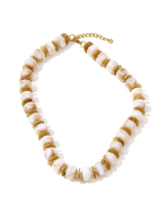 Champagne wave necklace