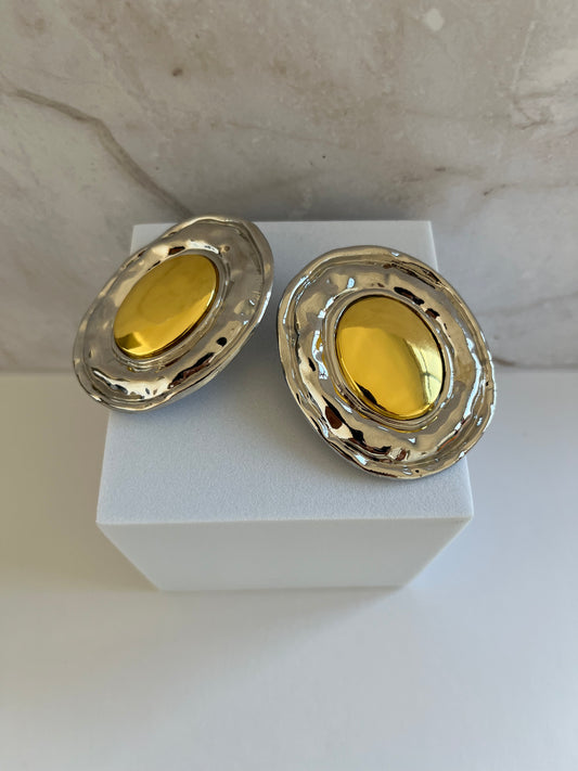 Two tone earrings